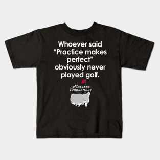 practice makes golfer Kids T-Shirt